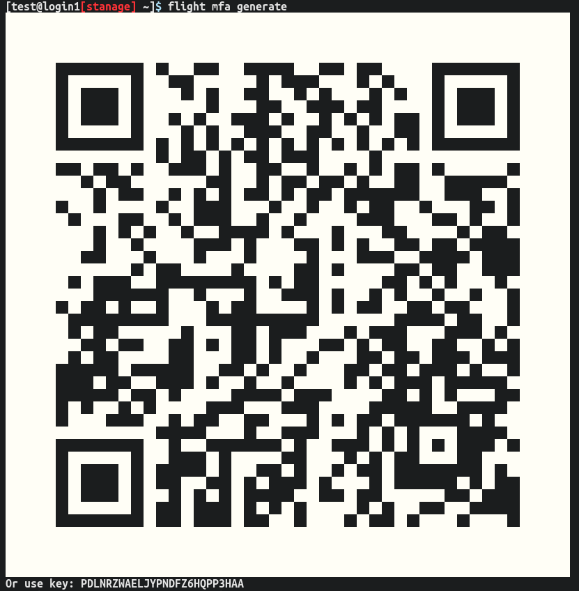 Example generated TOTP QR Code.
